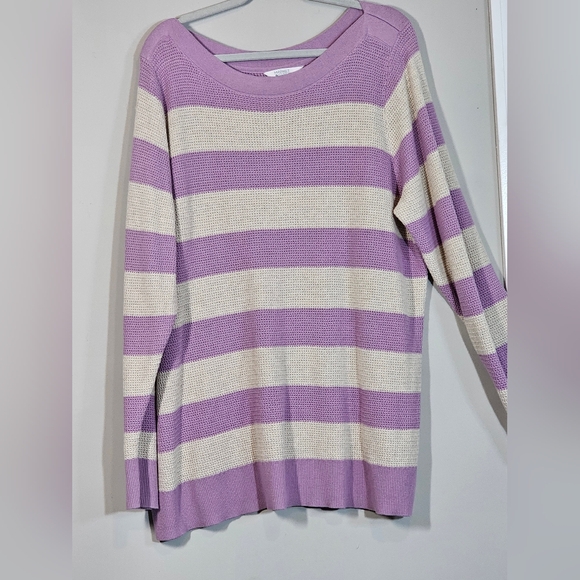 Market & Spruce Lavender and Cream Tawnee Cotton Blend Retail $68 - Picture 2 of 5